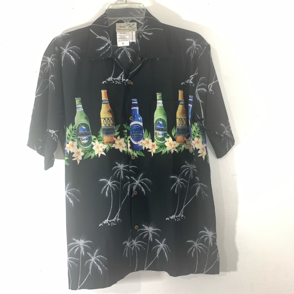Look North Shore Brew Beer Bottle Hawaiian Shirt
